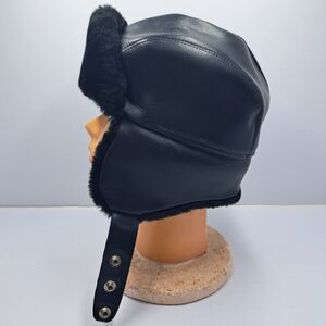 Arctic Trooper Dacron Insulated Black Ear Flap Hat Size Small Medium USA